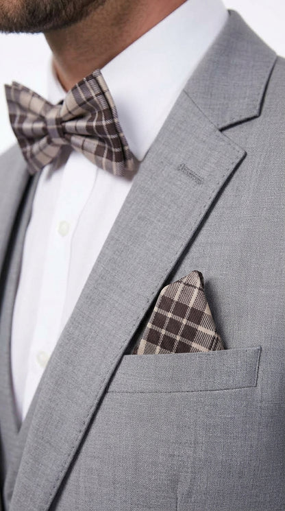 Slim Fit Suit Gray Narrow Lapel LOW VEST Vented European Men'S Slim Fit Suits - Three Piece Suit