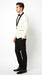 Men’s Ivory Cream Dinner Jacket Tuxedo with Black Shawl Lapel, White Blazer and Black Trouser Formal Suit for Weddings, Prom, Parties, and Special Occasions