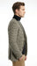 Men’s White and Black Houndstooth Checkered Blazer, Dress Casual Sport Coat Jacket