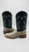 Men’s Natural Python Square Toe Boots, Exotic Western Cowboy Dress Boots