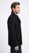 Men’s Black Big and Tall Wool Peacoat – Regular Fit Double-Breasted Winter Coat