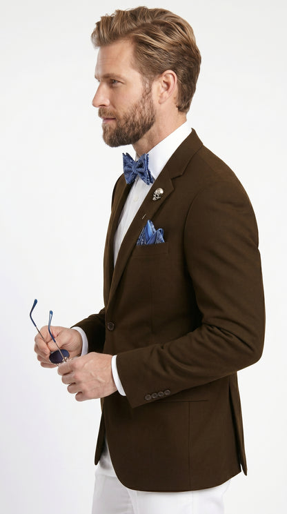 Men’s Brown 2 Button Wholesale Blazer, Dress Casual Sport Coat for Formal and Smart Casual Wear