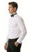 Men’s Max White Slim Fit Wing Tip Collar Pleated Tuxedo Shirt, Formal Dress Shirt