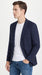 Men’s Navy Blue Chalk Pinstripe Blazer Sport Coat – 1920s Gangster Style Dress Jacket