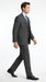 Men’s Charcoal Gray Pinstripe 3 Piece Vested Suit with 2 or 3 Button Jacket, Formal Dress Suit