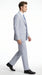 Men’s Light Blue Seersucker Suit with Jacket, Vest and Pants, High Quality Summer Dress Suit