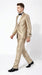 Men’s Champagne Tan Shiny Sharkskin 2 Button Suit, Formal Wedding Prom Dress Suit
