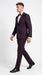 Men’s Plum Eggplant Dark Purple 2 Piece Suit, Formal Wedding Prom Dress Suit