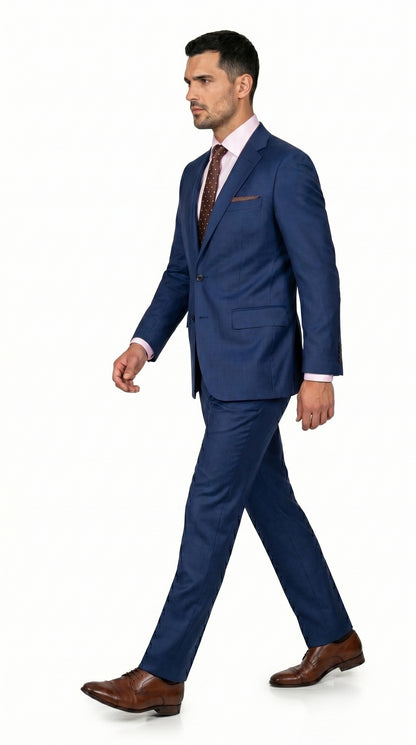 Men’s Ink Blue 2 Button Suit, Cobalt Midnight Blue Wedding and Business Dress Suit