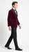 Men’s Burgundy Velvet Tuxedo, Slim Fit Double Breasted Formal Tuxedo Suit for Wedding, Prom and Groom Wear
