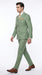 Rossiman Men’s Sage Green Double Breasted Suit with Gold Buttons, Slim Fit Lightweight Summer Suit