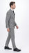 Men’s Black & White Houndstooth Double Breasted Wool Suit – 2 Piece Modern Fit Peak Lapel Suit