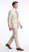 Men’s Natural Linen 2 Piece Suit with Side Vents, Two Button Regular Fit Summer Dress Suit
