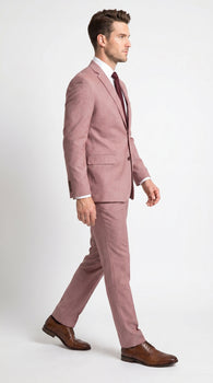 Men’s Mauve Salmon 2 Piece Suit, Formal Wedding Prom Dress Suit