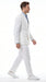 Men’s White Double Breasted Suit with Jacket and Pants, Formal Wedding Dress Suit