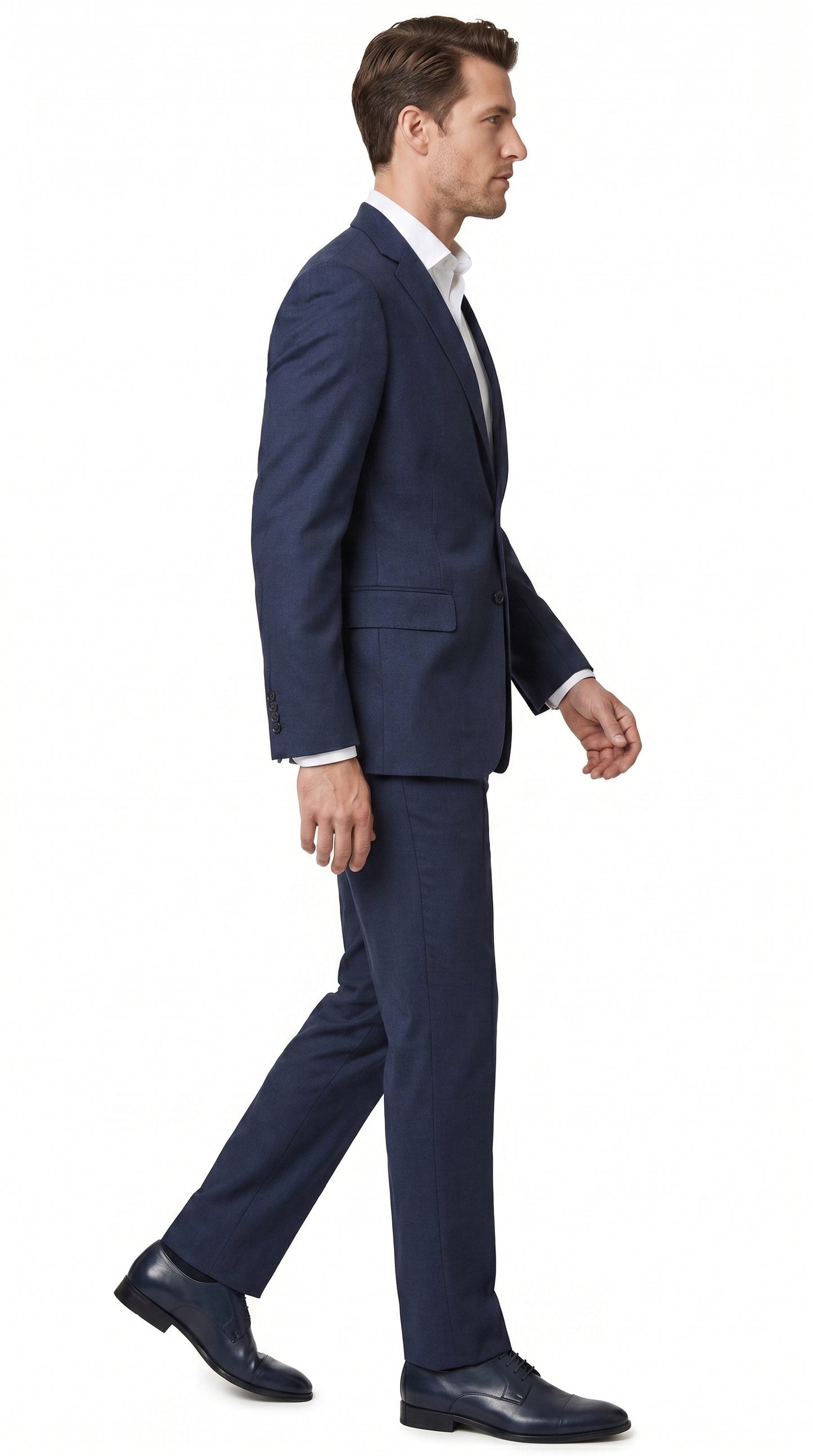 Tiglio Italian Suit - Real Wool Men’s Tiglio Novello Navy Blue Super 150’s Wool Suit, Italian Wool  Business Wedding Suit SetSuper 150's Novello Navy Blue ,Pure Wool Suit in Color Navy Blue Modern Fit