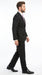 Men’s Black 2 Button Poplin Suit, Formal Wedding Business Church Dress Suit Set