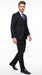 Men’s Black 3 Piece 2 Button Suit, Vested Formal Wedding Business Dress Suit Set
