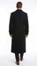 Men’s Black Diamond Solid Black Wool Double Breasted Gabardine Trench Coat