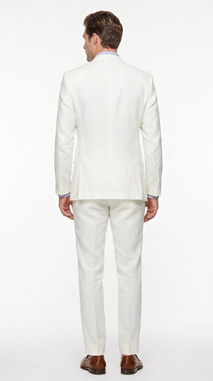 Men’s Off White Great Gatsby 3 Piece Suit, Vintage Wedding Prom Formal Vested Suit Set