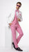 Men’s White and Light Pink Tuxedo Wedding Suit with Dinner Jacket, Vest, Pants and Bow Tie