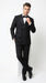 Men’s Black Double Breasted Tuxedo with Super 150s Style, Designer Formal Wedding Dinner Suit