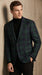 Men’s Green Tartan Plaid Dinner Jacket with Notch Lapel, Formal Sportcoat Blazer