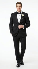 Groomsmen Package Deal Vest & Pants Slacks + Shirt & Tie Set (no Jacket) Black