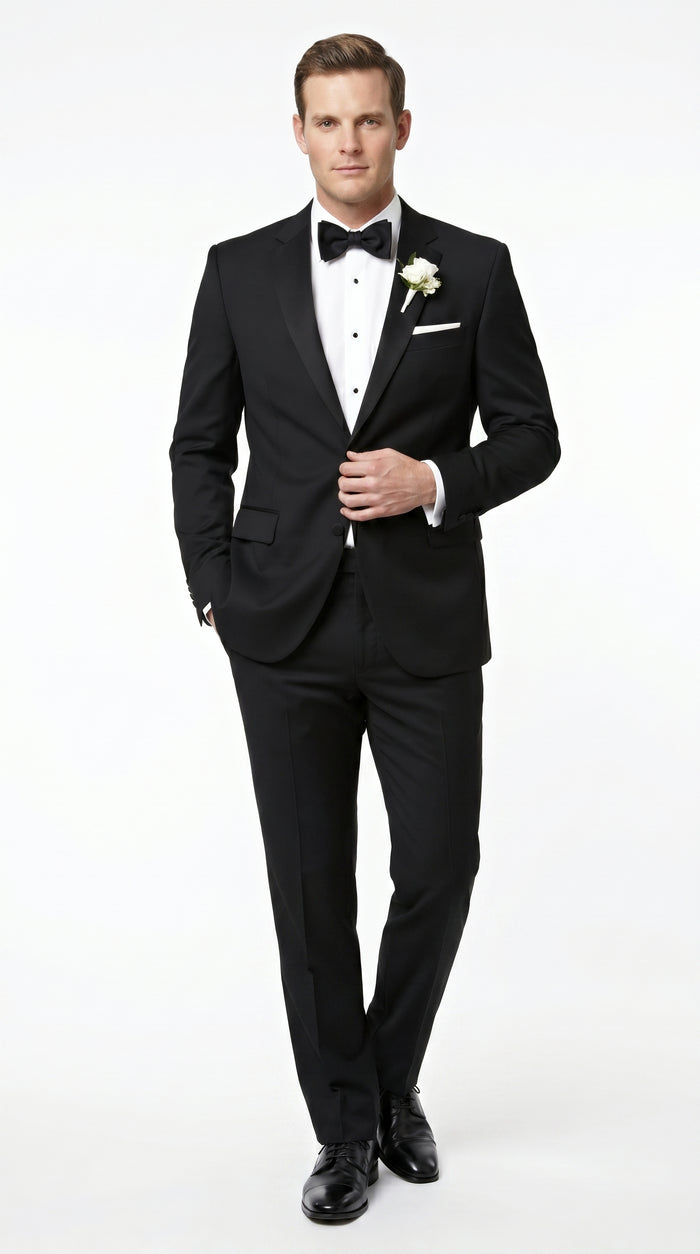 Groomsmen Package Deal Vest & Pants Slacks + Shirt & Tie Set (no Jacket) Black