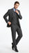 Men’s Charcoal Gray Pinstripe 3 Piece Vested Suit with 2 or 3 Button Jacket, Formal Dress Suit