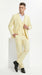 Men’s Yellow Seersucker Suit with Jacket, Vest and Pants, Summer Wedding Prom Dress Suit
