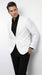 Men’s White Linen Fabric Summer Blazer with Notch Lapel, Dress Casual Sport Coat