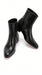 Los Altos Men’s Black Genuine Ostrich Paw Ankle Dress Boots, Higher Heel Exotic Leather Style