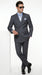 Men’s Charcoal Grey Double Breasted Wool Suit, Designer Formal Wedding Business Dress Suit Set