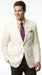 Men’s Ivory Cream Blazer with 2 Button Front, Off White Dress Casual Sport Coat