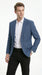 Men’s Teal Blue Plaid Western Sport Coat, Business Casual Cowboy Blazer Jacket