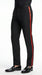 Men’s Black Tuxedo Pants with Red Satin Side Stripe, Classic Formal Slacks Unhemmed Bottom