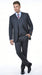 Men’s Charcoal Grey 2 Button Vested Business Suit, Formal Wedding Dress Suit