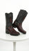 Men’s Los Altos Black Cherry Caiman Tail Skin Biker Boots, Exotic Western Motorcycle Boots