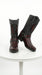 Men’s Los Altos Black Cherry Caiman Tail Skin Biker Boots, Exotic Western Motorcycle Boots