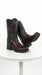 Men’s Los Altos Black Cherry Caiman Tail Skin Biker Boots, Exotic Western Motorcycle Boots