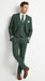 Men’s Hunter Green Great Gatsby Pinstripe 3 Piece Suit, 1920s Gangster Outfit