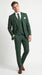 Men’s Hunter Green Great Gatsby Pinstripe 3 Piece Suit, 1920s Gangster Outfit