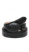 Men’s Black Genuine Ostrich Quill Belt, Exotic Leather Dress Belt for Formal and Western Wear