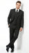 Men’s Black Shadow Stripe 3 Piece Suit, Tone on Tone Pinstripe Italian Design Formal Suit