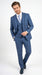 Men’s Stacy Adams Indigo Blue 3 Piece Suit with Vest, Modern Fit Formal Dress Suit