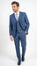 Men’s Stacy Adams Indigo Blue 3 Piece Suit with Vest, Modern Fit Formal Dress Suit