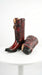 Men’s King Exotic Burnished Burgundy Eel Snip Toe Boots, Handcrafted Western Dress Boots 494RD0843