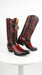 Men’s King Exotic Burnished Burgundy Eel Snip Toe Boots, Handcrafted Western Dress Boots 494RD0843
