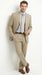 Men’s Khaki Light Tan Dress Suit with Jacket and Pants, Classic Fit Groomsmen Wedding Suit